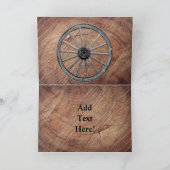 Carte de remerciements de roues en bois vintage (Intérieur)