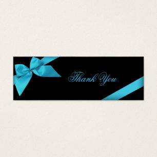 Carte de remerciements de ruban Turquoise