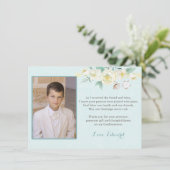 Carte de remerciements de sainte communion de (Debout devant)