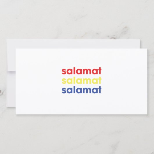 Carte de remerciements de "Salamat" (Devant)
