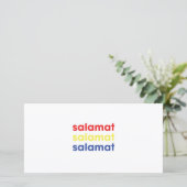 Carte de remerciements de "Salamat" (Debout devant)