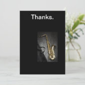 Carte de remerciements de saxophone (Debout devant)