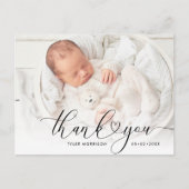 carte de remerciements de script cardiaque (Devant)