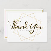 Carte de remerciements de script classique (Devant / Derrière)