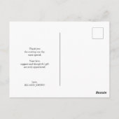 Carte de remerciements de script d'aquarelle flora (Dos)