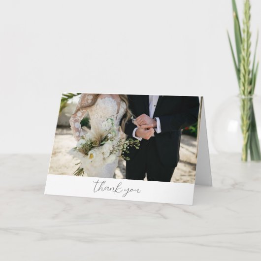 Carte de remerciements de script de photo (Devant)