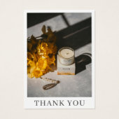 Carte de remerciements de script de soins aux boug (Devant)