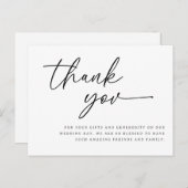 carte de remerciements de script mariage message d (Devant / Derrière)