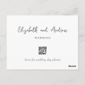 carte de remerciements de script mariage message d (Dos)