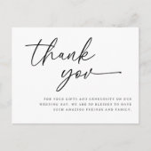 carte de remerciements de script mariage message d (Devant)