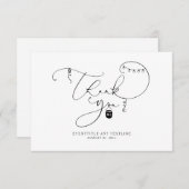 Carte de remerciements de script mignon pour chaqu (Devant / Derrière)