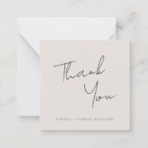 Carte de remerciements de script minimal