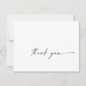 Carte de remerciements de script moderne (Devant)