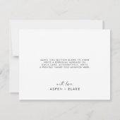 Carte de remerciements de script moderne (Dos)