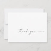 Carte de remerciements de script moderne Silver (Devant)