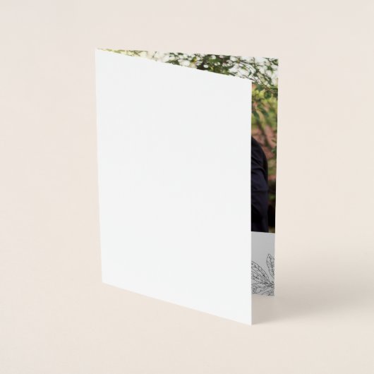 Carte de remerciements de script simple (Devant)