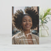 Carte de remerciements de script simple (Debout devant)
