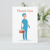 Carte de remerciements de sentiment de l'infirmièr (Debout devant)