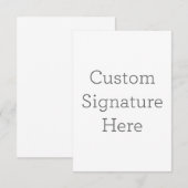 Carte de remerciements simple 8,9 cm x 12,7 cm (Devant / Derrière)