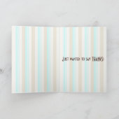 Carte de remerciements de singe Casquette fou (Intérieur)