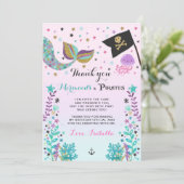 Carte de remerciements de sirène et de pirate (Debout devant)