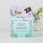 Carte de remerciements de sirène et de pirate (Debout devant)