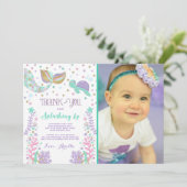 Carte de remerciements de sirène sous le Merci de (Debout devant)