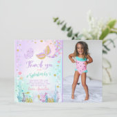 Carte de remerciements de sirène sous le Merci de (Debout devant)