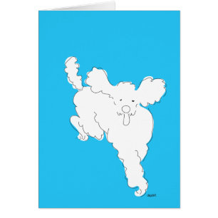 Carte de remerciements de sitter de chien bleu