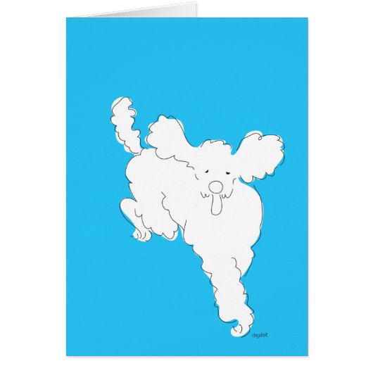 Carte de remerciements de sitter de chien bleu (Devant)