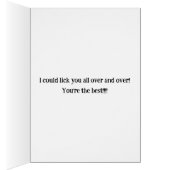 Carte de remerciements de sitter pour chien gonflé (Intérieur (Droit))