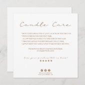 Carte de remerciements de soins aux bougies (Devant / Derrière)