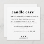 Carte de remerciements de soins aux bougies (Devant / Derrière)