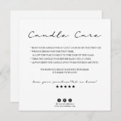 Carte de remerciements de soins aux bougies (Devant / Derrière)