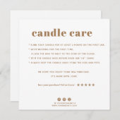Carte de remerciements de soins aux bougies (Devant / Derrière)