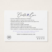 Carte de remerciements de soins aux bougies (Dos)