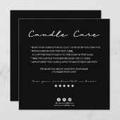 Carte de remerciements de soins aux bougies (Devant / Derrière)