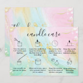 Carte de remerciements de soins aux bougies Ajoute (Devant / Derrière)