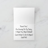 Carte de remerciements de soirée pyjamas (Intérieur)