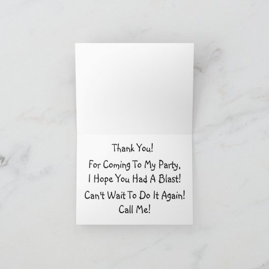 Carte de remerciements de soirée pyjamas (Intérieur)