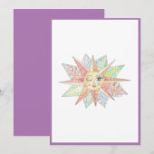 carte de remerciements de soleil géant (Devant / Derrière)