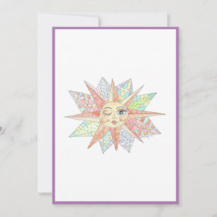 carte de remerciements de soleil géant