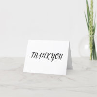 CARTE DE REMERCIEMENTS DE STYLE DE TEXTE MINIMAL S