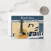 Carte de remerciements de style musical (Devant/Arrière en situation)