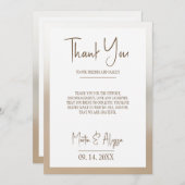 Carte de remerciements de style simple (Devant / Derrière)