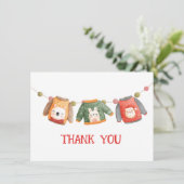 Carte de remerciements de sueurs laides de Noël (Debout devant)