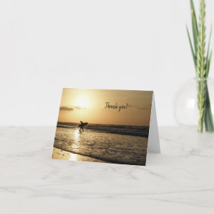Carte de remerciements de surfeur du matin