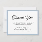 Carte de remerciements de sympathie à la frontière (Devant)