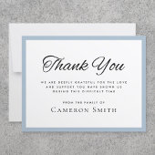 Carte de remerciements de sympathie à la frontière