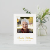 carte de remerciements de sympathie à la frontière (Debout devant)